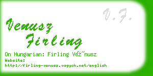 venusz firling business card